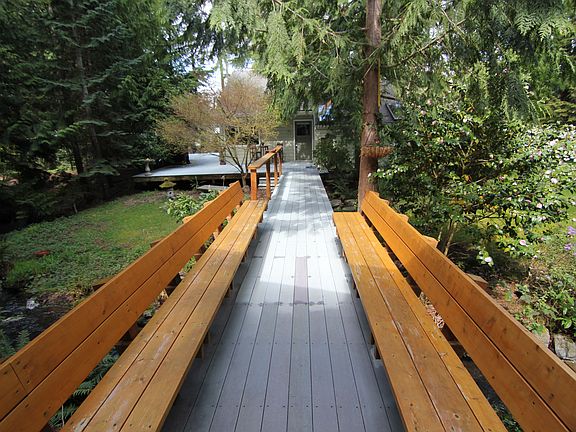 Bridge with benches