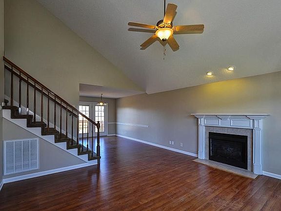 Family Room with Vaulted Ceilings