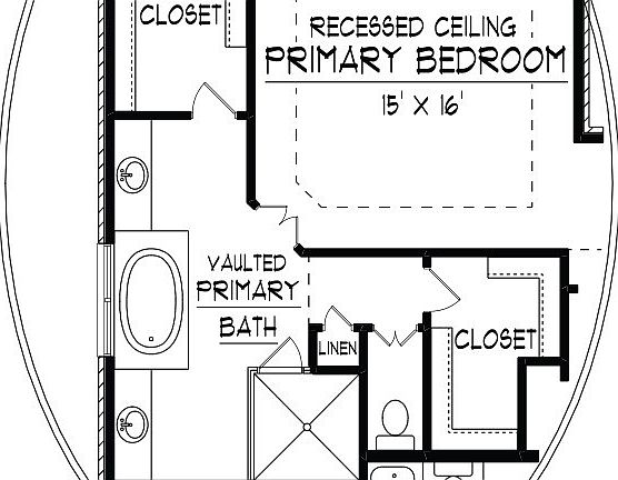 Landry II Floorplan Optional Primary Bath