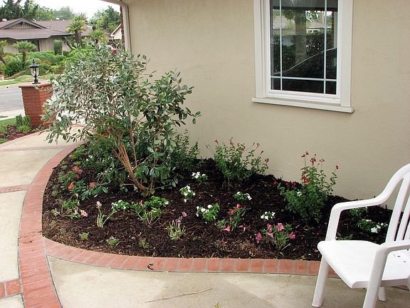 Shaded front sitting area.