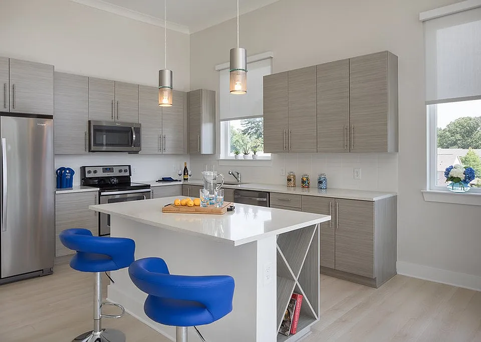 Elegant Euro-style kitchen cabinetry