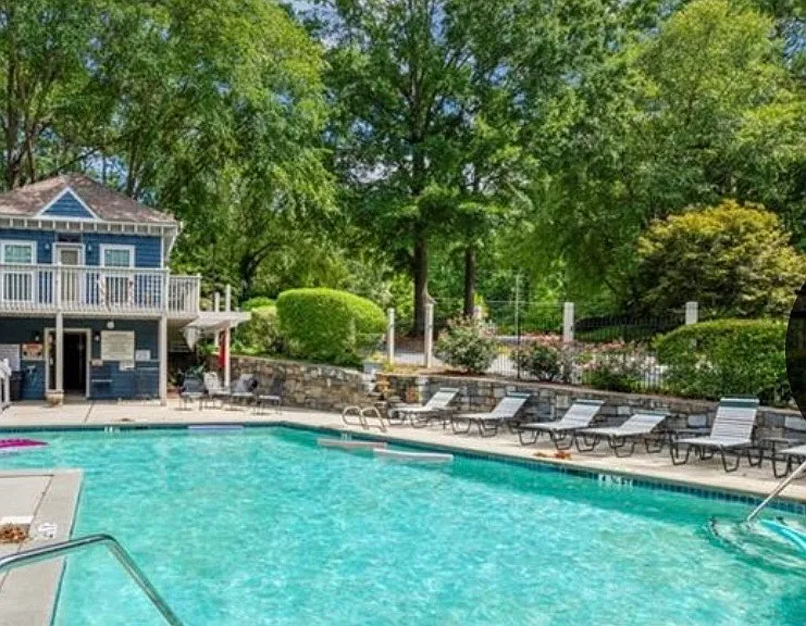 Community pool (summer) and club house with friendly neighbors