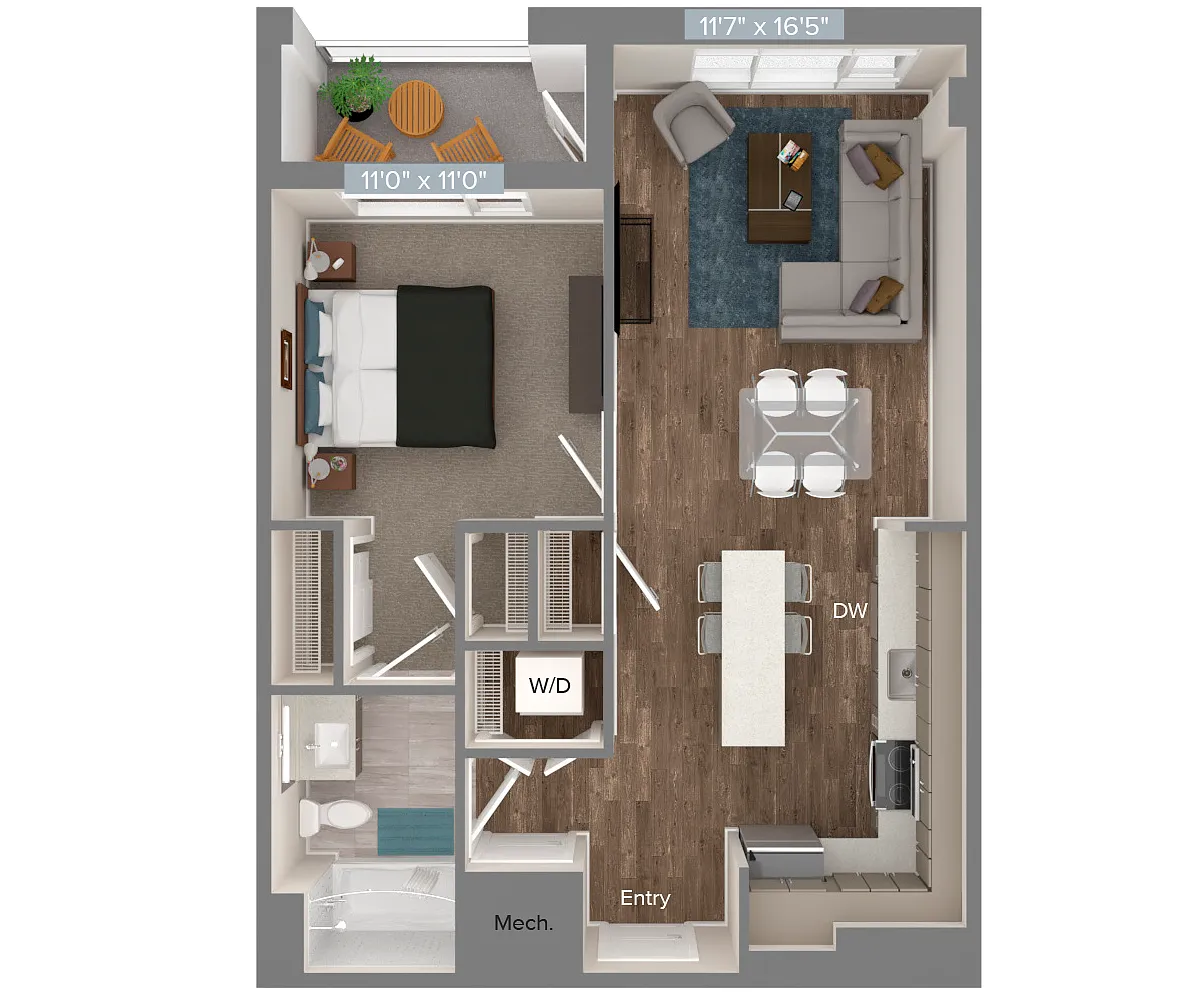 Floor plan A2-702S-U-1707