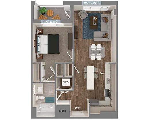 Floor plan A2-702S-U-1707