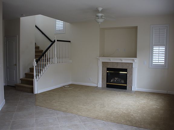 Living room with fireplace