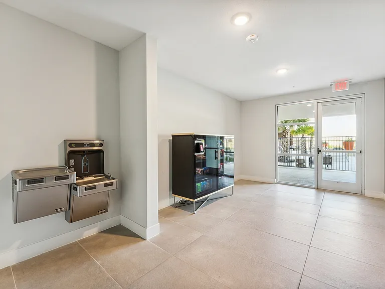 Refresh with the convenient water fountains and vending machines at Latitude Apartments