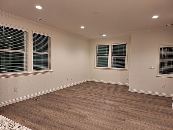 A spacious living area downstairs
