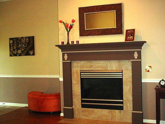 gas fireplace in living room