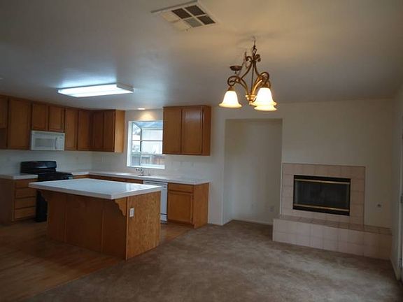 Kitchen and family room