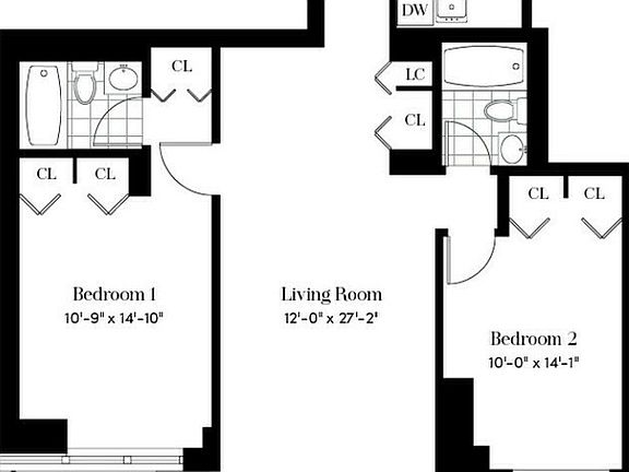 2nd image of 124 W 60th St APT 27N