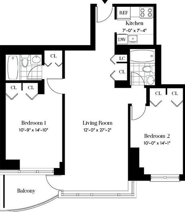 1st image of 124 W 60th St APT 22N