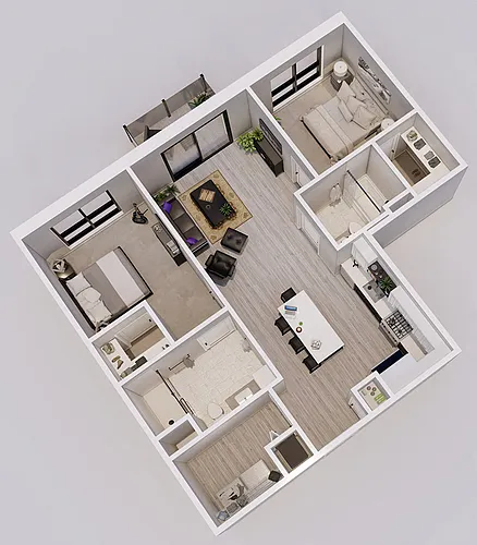 Floor plan Tuxedo Style B