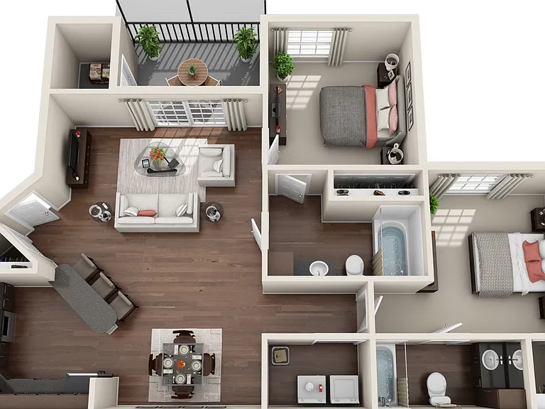 Stonebrook - Stonecrest - 2 Beds - 2 Baths - 1155 Sq. ft.