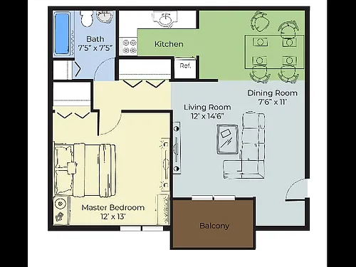 Floor plan One Bedroom