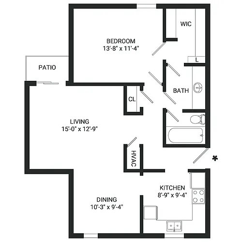 Floor plan A3- Income Restrictions Apply