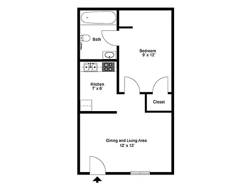 Floor plan 1 Bedroom