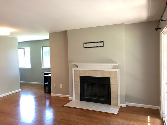 Bright living space and working fireplace