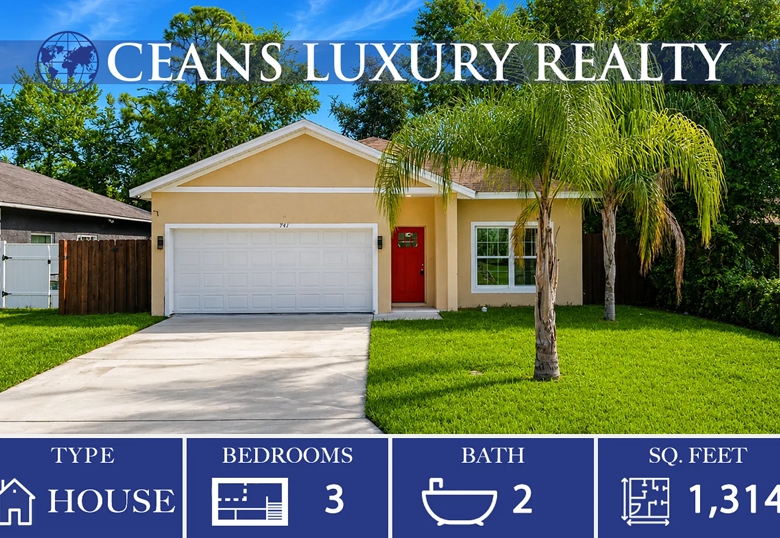 Beautiful 2024 Built 3-Bedroom Home with Fenced Backyard — Photo 1
