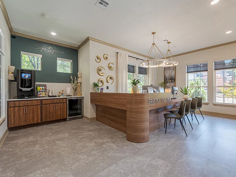Newly Renovated Leasing Office & Sip Space