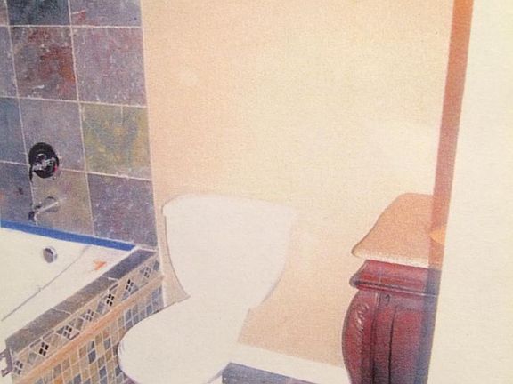 Bathroom Slate Tile with glass inlay