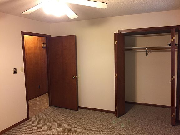 Master bedroom has two closets.