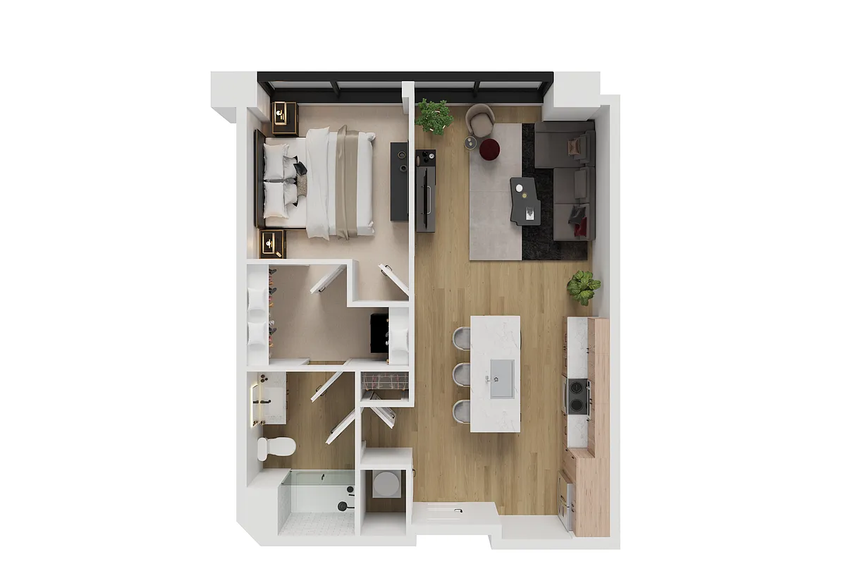 Floor plan 1 Bedroom Apartment