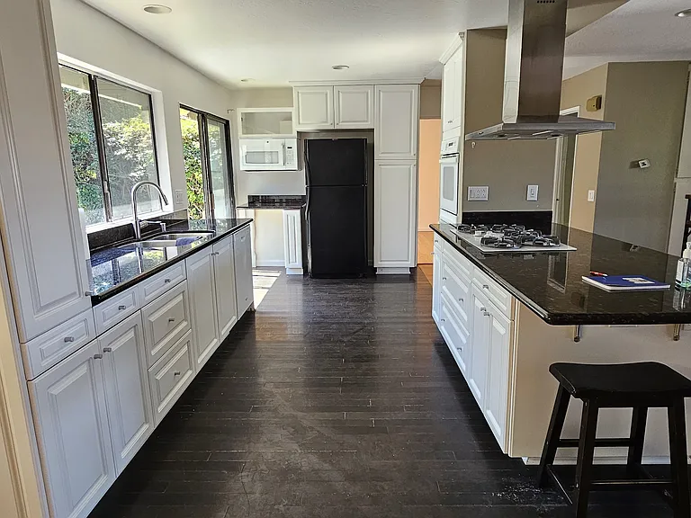 Kitchen with old fridge