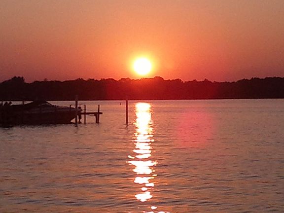 Sunset view from property