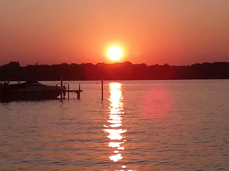 Sunset view from property