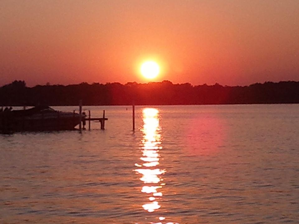Sunset view from property