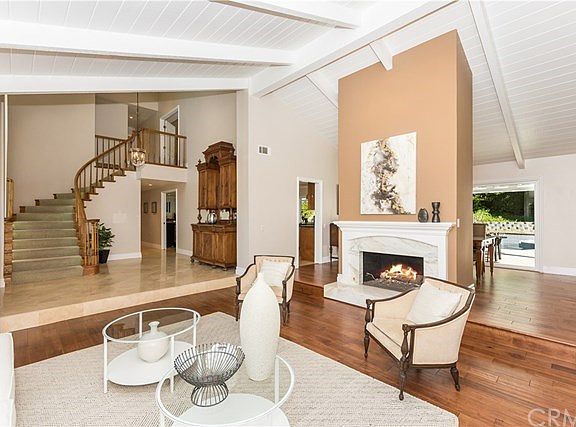 Formal living room with beautiful hardwood floors
