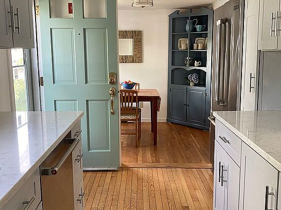 kitchen into dining room