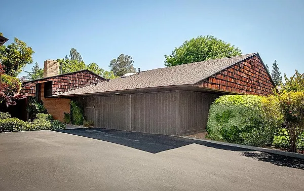 Two car garage with 2 electric door openers.