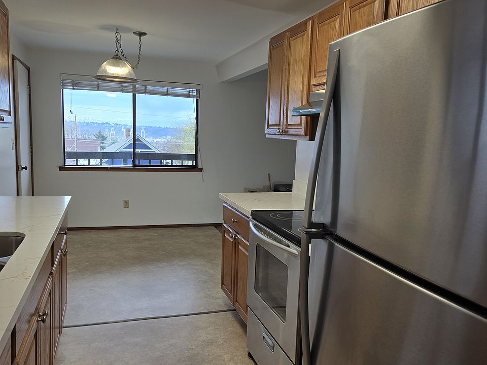 Kitchen and view into dining area