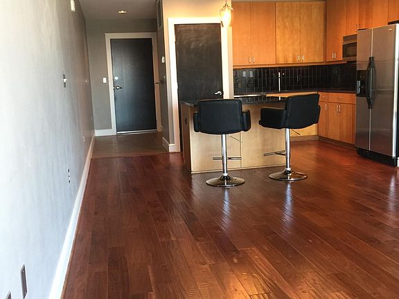 View to entry and kitchen area