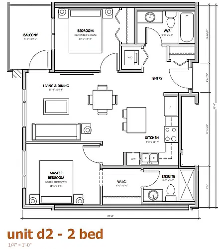 Floor plan 2 Bedrooms 2 Bed 2 Bath 10