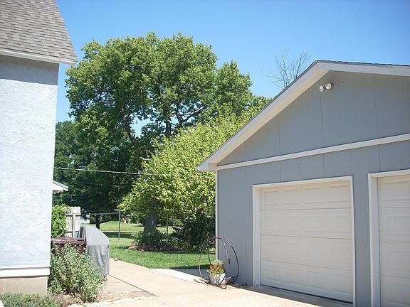 Garage to patio view