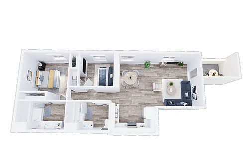 Floor plan Plan 2B - 2 Bedroom, 2 Bath
