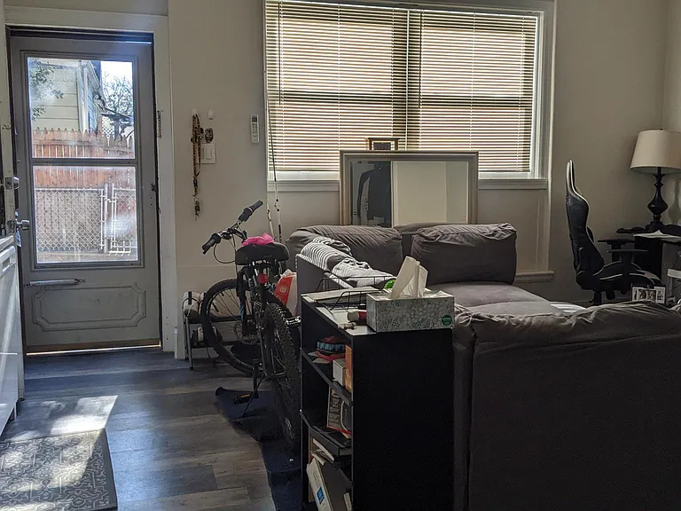 Living/dining area with huge window