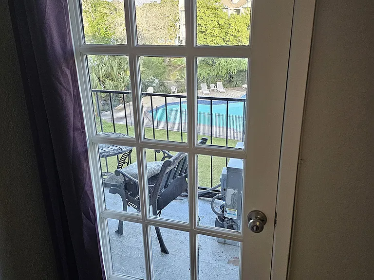 Access to balcony from Master bed room door.