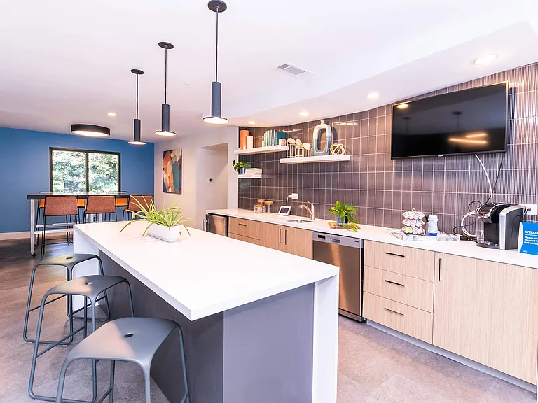 Resident Lounge with Coffee Station.