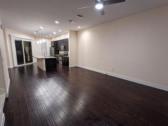 Living room is prewired for 5.1 surround sound.