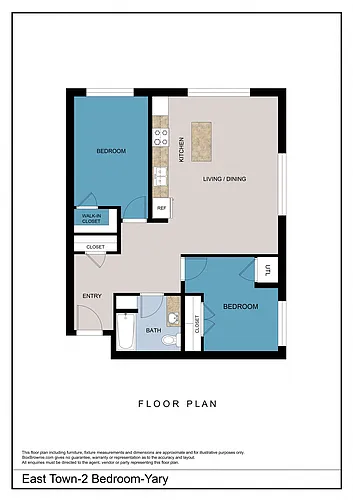 Floor plan Yary - 2 Bedroom