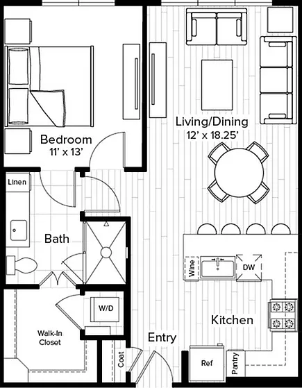 1 Bed 1 Bath 1 Bed 1 Bath