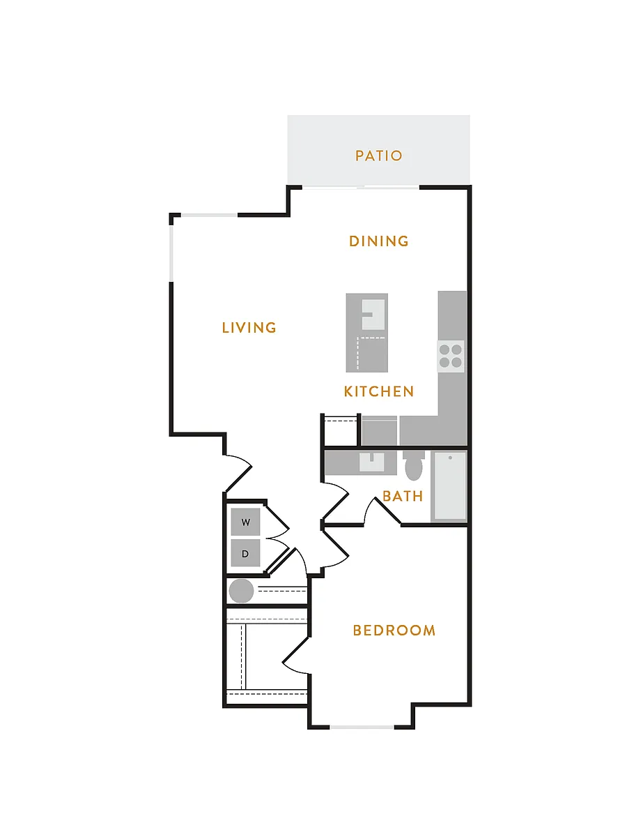 Floor plan 1 Bedroom A