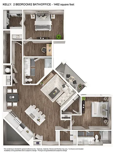 Floor plan 2x2 Kelly