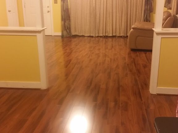 Open living and dining rooms
