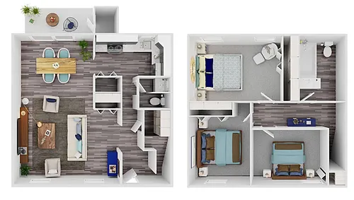 Floor plan Upgraded Three Bedroom