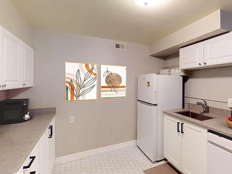 This image shows a virtually furnished space. This space comes unfurnished.