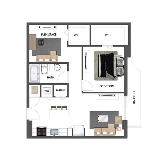 Floor plan A13 + Den
